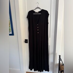 Black wide leg jumpsuit